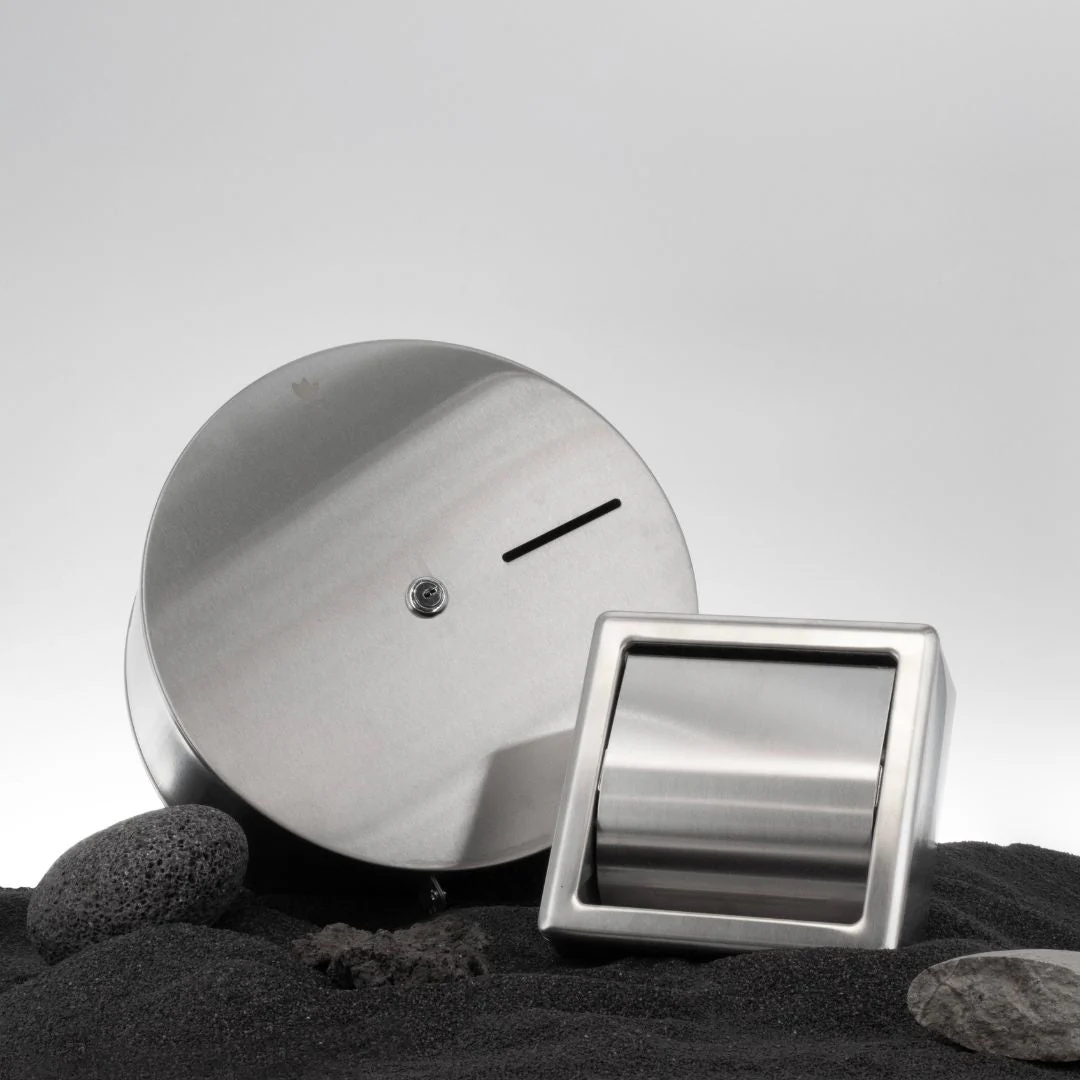 Dryflow Stainless Steel Wall Mounted Toilet Brush Set - Image 10